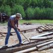 Ray tears down an old barn in San Isabel National Forest for its wood